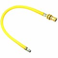 T&S Hg Safe-T-Link 48in Coated Gas Connector Hose w Swivel Fittings Quick Disconnect and 90 Degree Elbows 510HG6F48S